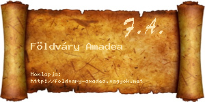 Földváry Amadea névjegykártya
